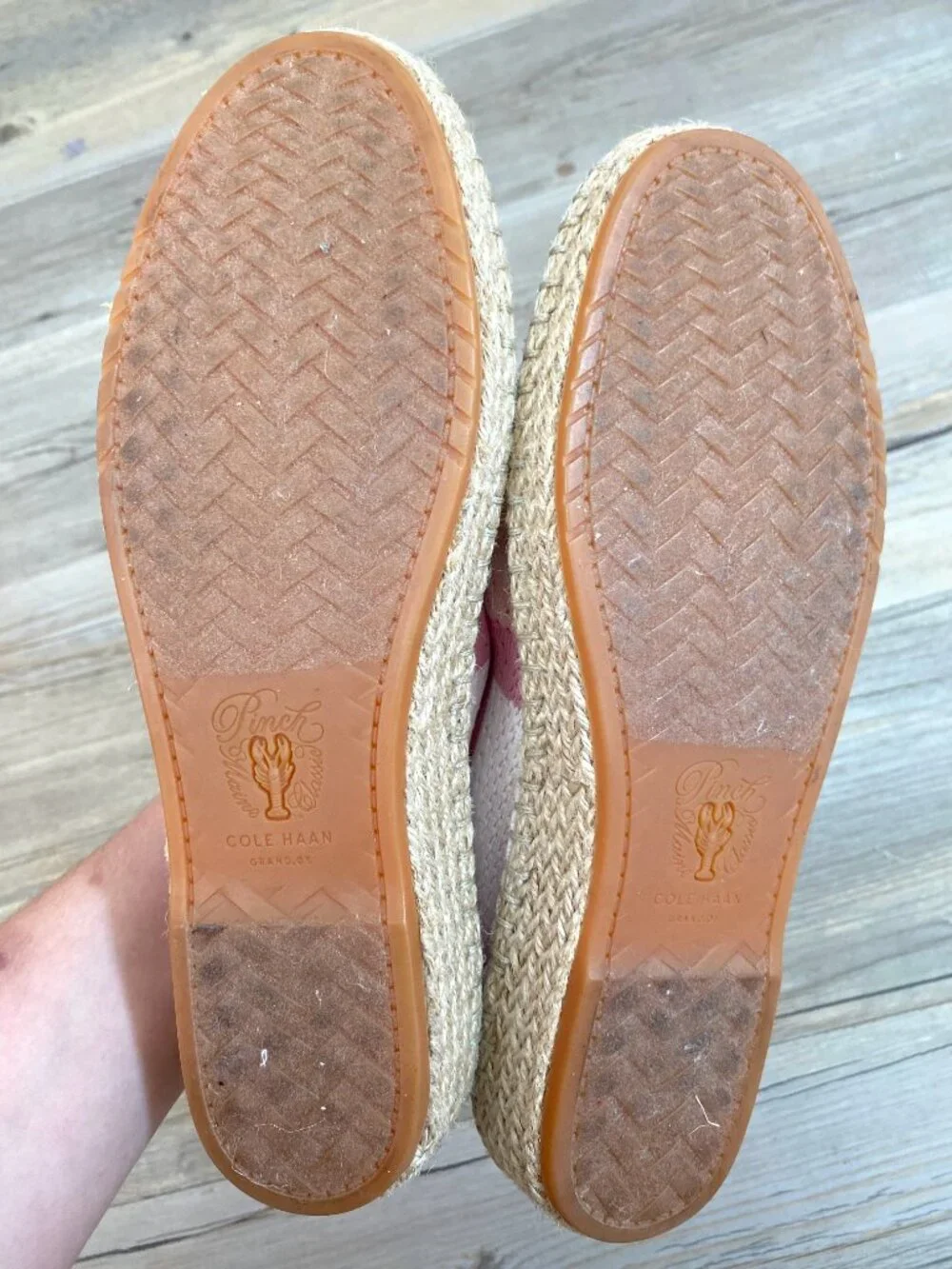Cole Haan Pink Espadrille Slip-On Shoes Size 6.5